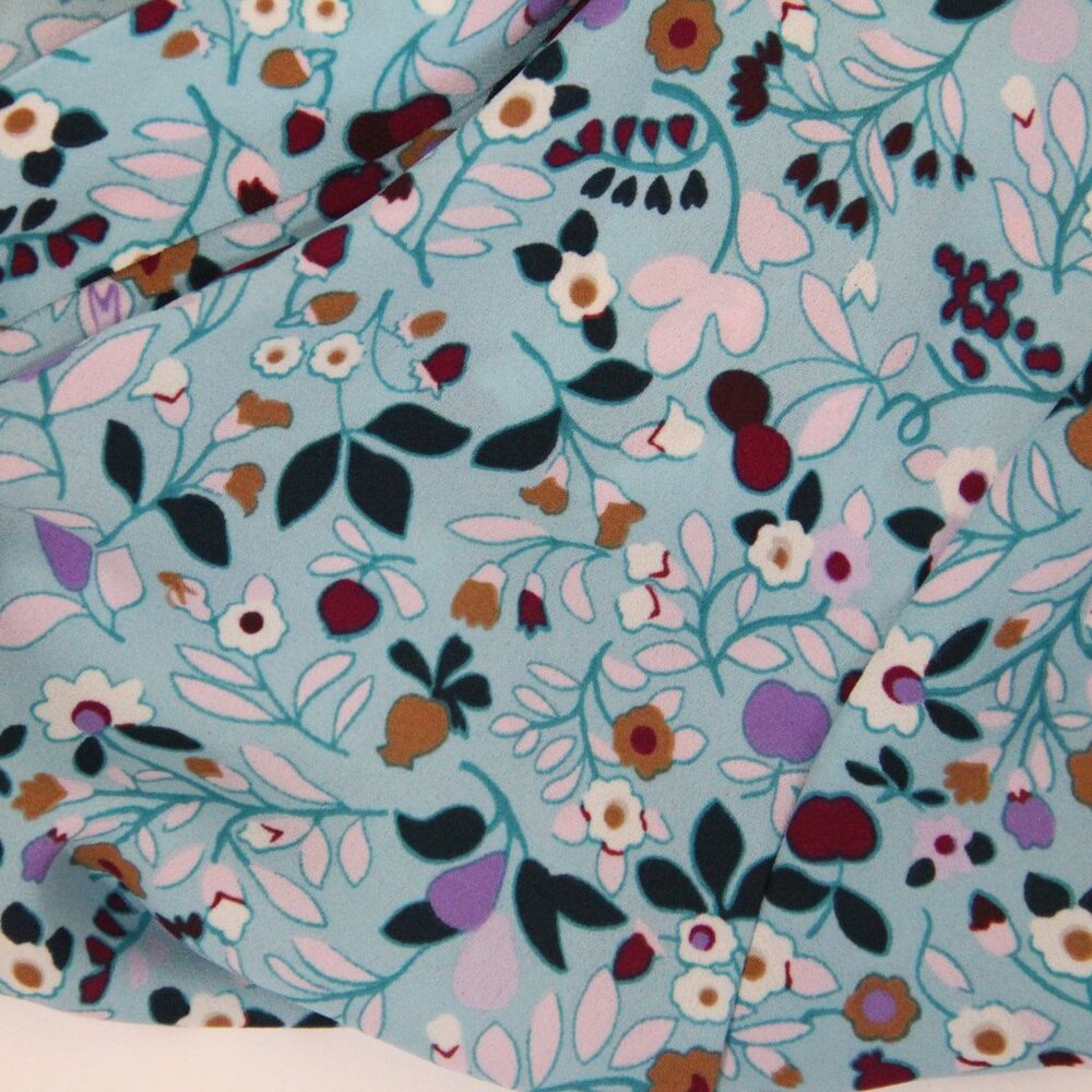 Talbots Floral Top New Women Short Sleeve Blouse V Neck Bow Shirt sz XL - Picture 10 of 11